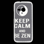 Coque HTC One Mini 2 Keep Calm Be Zen Gris