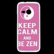 Coque HTC One Mini 2 Keep Calm Be Zen Rose