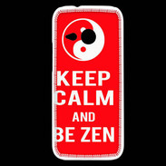 Coque HTC One Mini 2 Keep Calm Be Zen Rouge