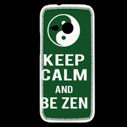 Coque HTC One Mini 2 Keep Calm Be Zen Vert