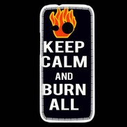 Coque HTC One Mini 2 Keep Calm Burn Noir