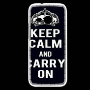 Coque HTC One Mini 2 Keep Calm Carry on Noir