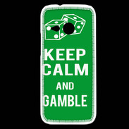 Coque HTC One Mini 2 Keep Calm Gamble Vert