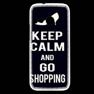 Coque HTC One Mini 2 Keep Calm Go Shopping Noir