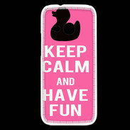 Coque HTC One Mini 2 Keep Calm Have fun Rose