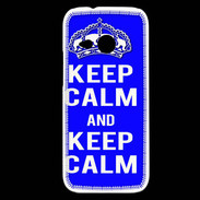 Coque HTC One Mini 2 Keep Calm Bleu