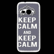 Coque HTC One Mini 2 Keep Calm Gris