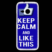 Coque HTC One Mini 2 Keep Calm Like This Bleu