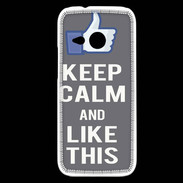 Coque HTC One Mini 2 Keep Calm Like This Gris