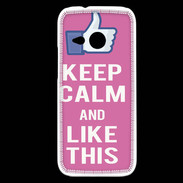 Coque HTC One Mini 2 Keep Calm Like This Rose