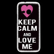 Coque HTC One Mini 2 Keep Calm Love Noir