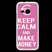Coque HTC One Mini 2 Keep Calm Make money Rose