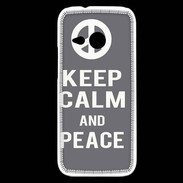 Coque HTC One Mini 2 Keep Calm Peace Gris
