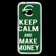 Coque HTC One Mini 2 Keep Calm Make money Vert