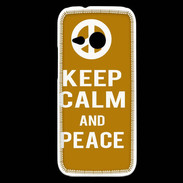 Coque HTC One Mini 2 Keep Calm Peace Orange