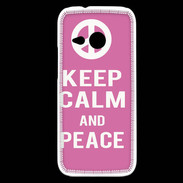 Coque HTC One Mini 2 Keep Calm Peace Rose