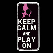 Coque HTC One Mini 2 Keep Calm Play on Noir