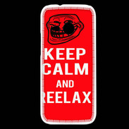 Coque HTC One Mini 2 Keep Calm Reelax Rouge