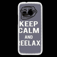 Coque HTC One Mini 2 Keep Calm Reelax Gris