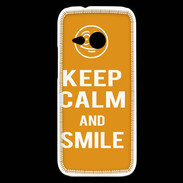 Coque HTC One Mini 2 Keep Calm Smile Orange