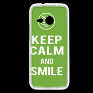 Coque HTC One Mini 2 Keep Calm Smile Vert