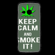 Coque HTC One Mini 2 Keep Calm Smoke it Gris