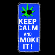 Coque HTC One Mini 2 Keep Calm Smoke it Bleu