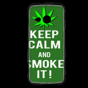 Coque HTC One Mini 2 Keep Calm Smoke it Kaki