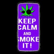 Coque HTC One Mini 2 Keep Calm Smoke it Violet
