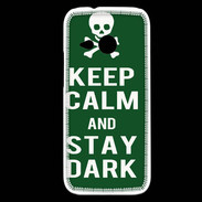 Coque HTC One Mini 2 Keep Calm Stay dark Vert