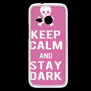 Coque HTC One Mini 2 Keep Calm Stay dark Rose