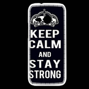 Coque HTC One Mini 2 Keep Calm Stay strong Noir