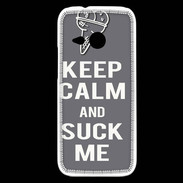 Coque HTC One Mini 2 Keep Calm Suck me Gris