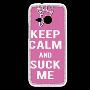 Coque HTC One Mini 2 Keep Calm Suck me Rose