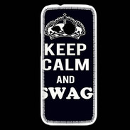 Coque HTC One Mini 2 Keep Calm Swag Noir