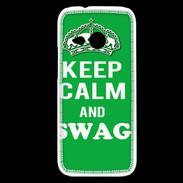 Coque HTC One Mini 2 Keep Calm Swag Vert