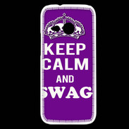 Coque HTC One Mini 2 Keep Calm Swag Violet