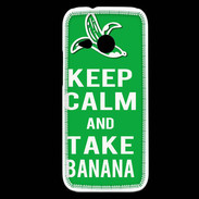 Coque HTC One Mini 2 Keep Calm Take Banana Vert