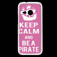 Coque HTC One Mini 2 Keep Calm Be a Pirate Rose