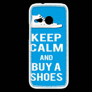 Coque HTC One Mini 2 Keep Calm Buy Shoes Cyan 