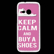 Coque HTC One Mini 2 Keep Calm Buy Shoes Rose
