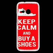Coque HTC One Mini 2 Keep Calm Buy Shoes Rouge