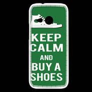 Coque HTC One Mini 2 Keep Calm Buy Shoes Vert