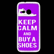 Coque HTC One Mini 2 Keep Calm Buy Shoes Violet