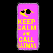 Coque HTC One Mini 2 Keep Calm Call Batman Rose