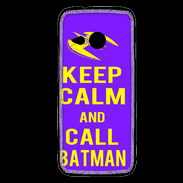 Coque HTC One Mini 2 Keep Calm Call Batman Violet