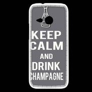Coque HTC One Mini 2 Keep Calm Drink champagne Gris
