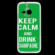 Coque HTC One Mini 2 Keep Calm Drink champagne Vert