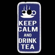 Coque HTC One Mini 2 Keep Calm Drink Tea Bleu