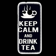 Coque HTC One Mini 2 Keep Calm Drink Tea Noir